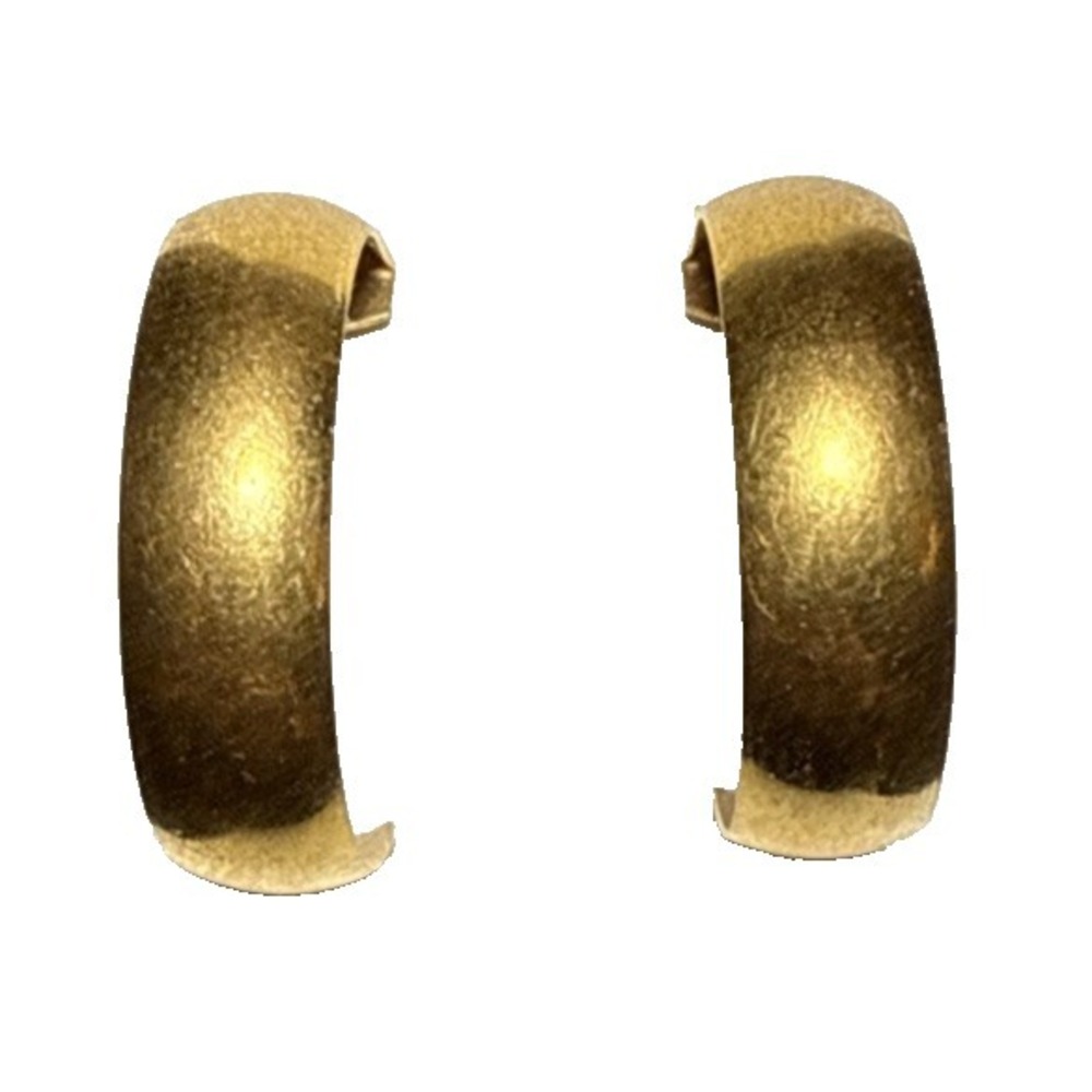 Vintage‎ Simply Whispers Gold Tone Hoop Style Earrings J19-7